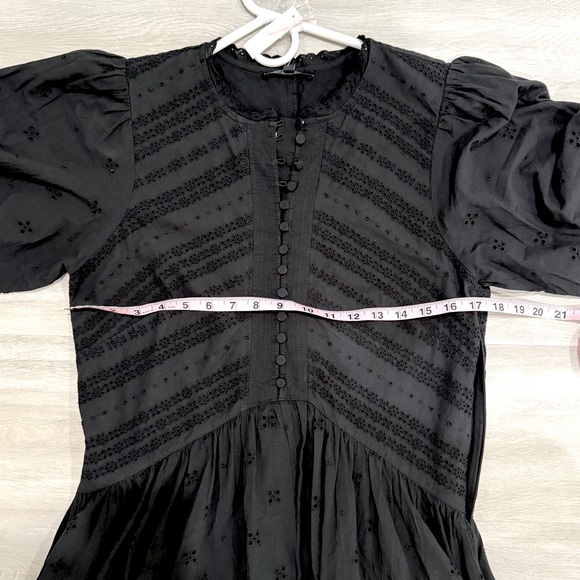 NEW Madewell Eyelet Flutter Sleeve Mini Dress in Cotton - Picture 7 of 7